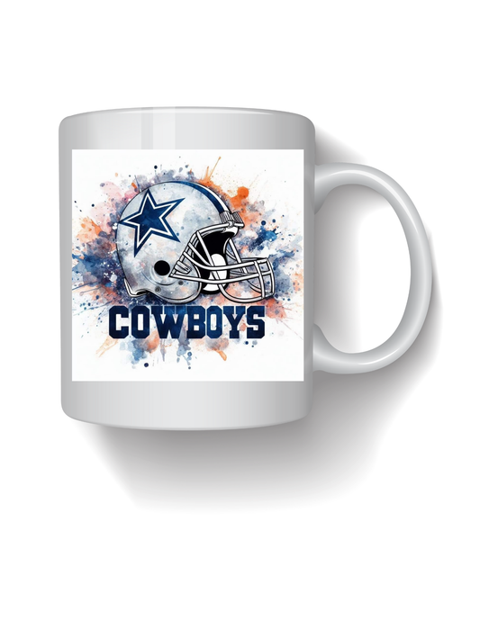 Cowboys White Helmet Mug image 0