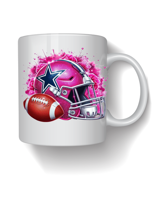 Cowboys Pink Helmet Mug image 0