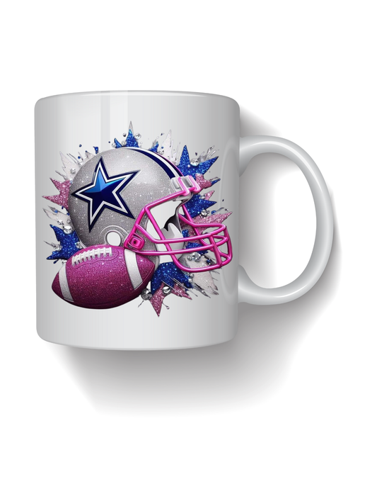 Cowboys Sparkly Helmet Mug image 0