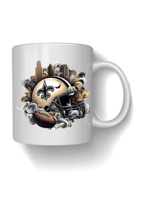 Saints Helmet and Smoke Mug image 0
